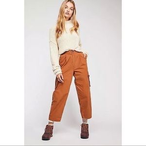 Free People Cargo Pocket Taper Pants In Brown 12